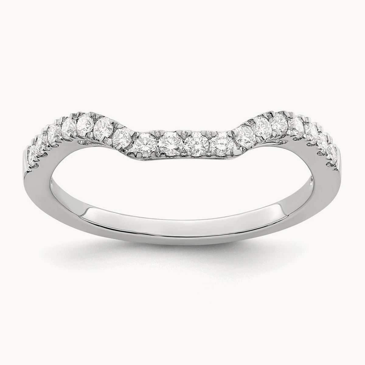 Diamond Wedding Band, 14K White Gold
