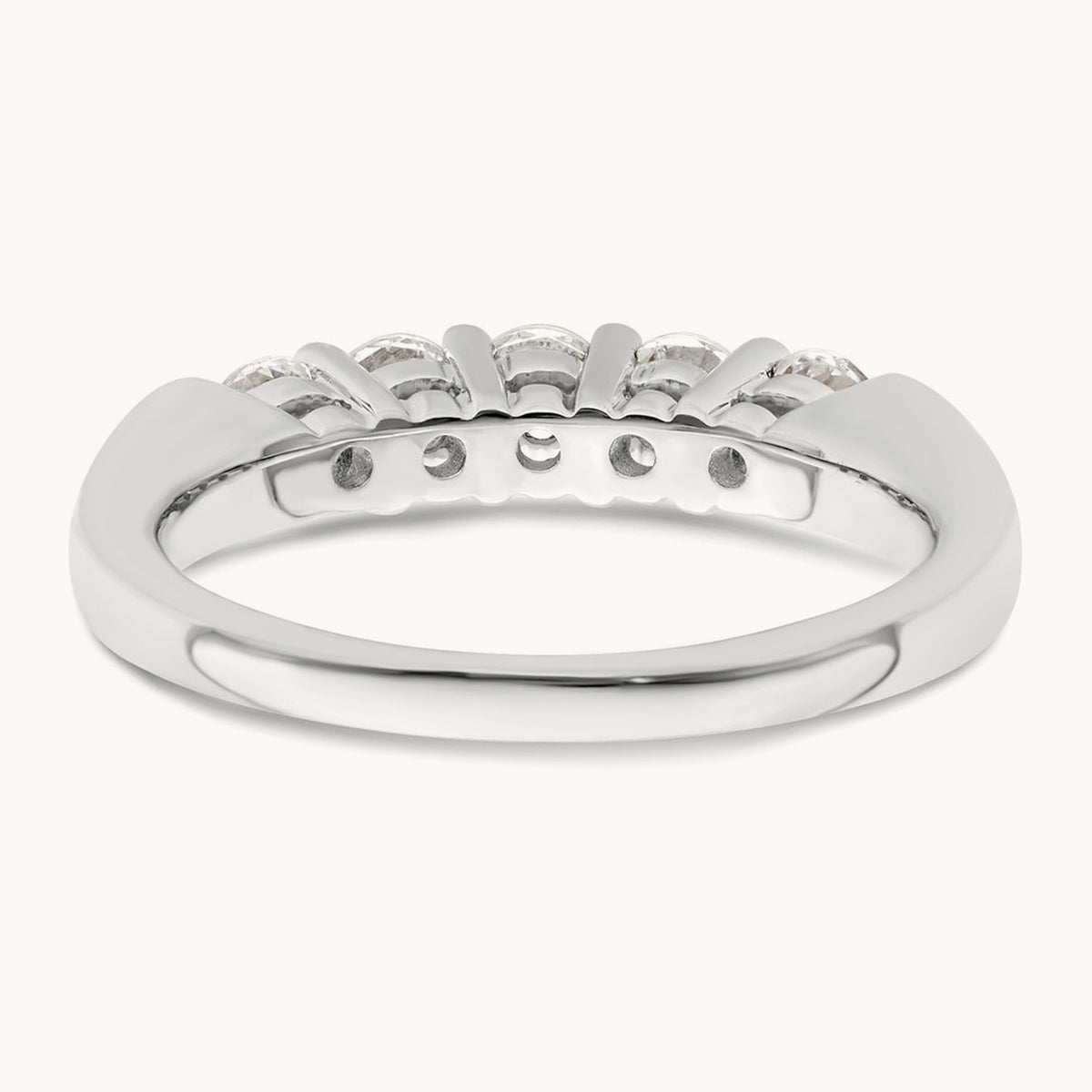 5-Stone Diamond Band, 14K White Gold