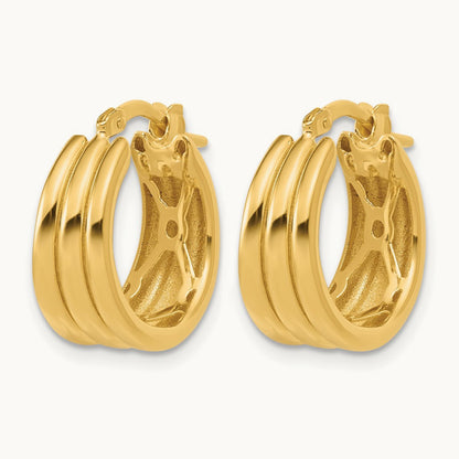 Polished and Grooved Hoop Earrings — Leslie's — photo set