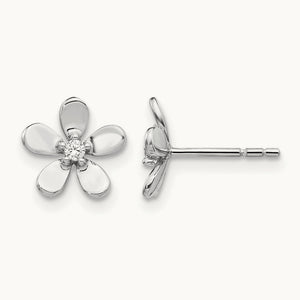 Diamond Earrings, 14K White Gold