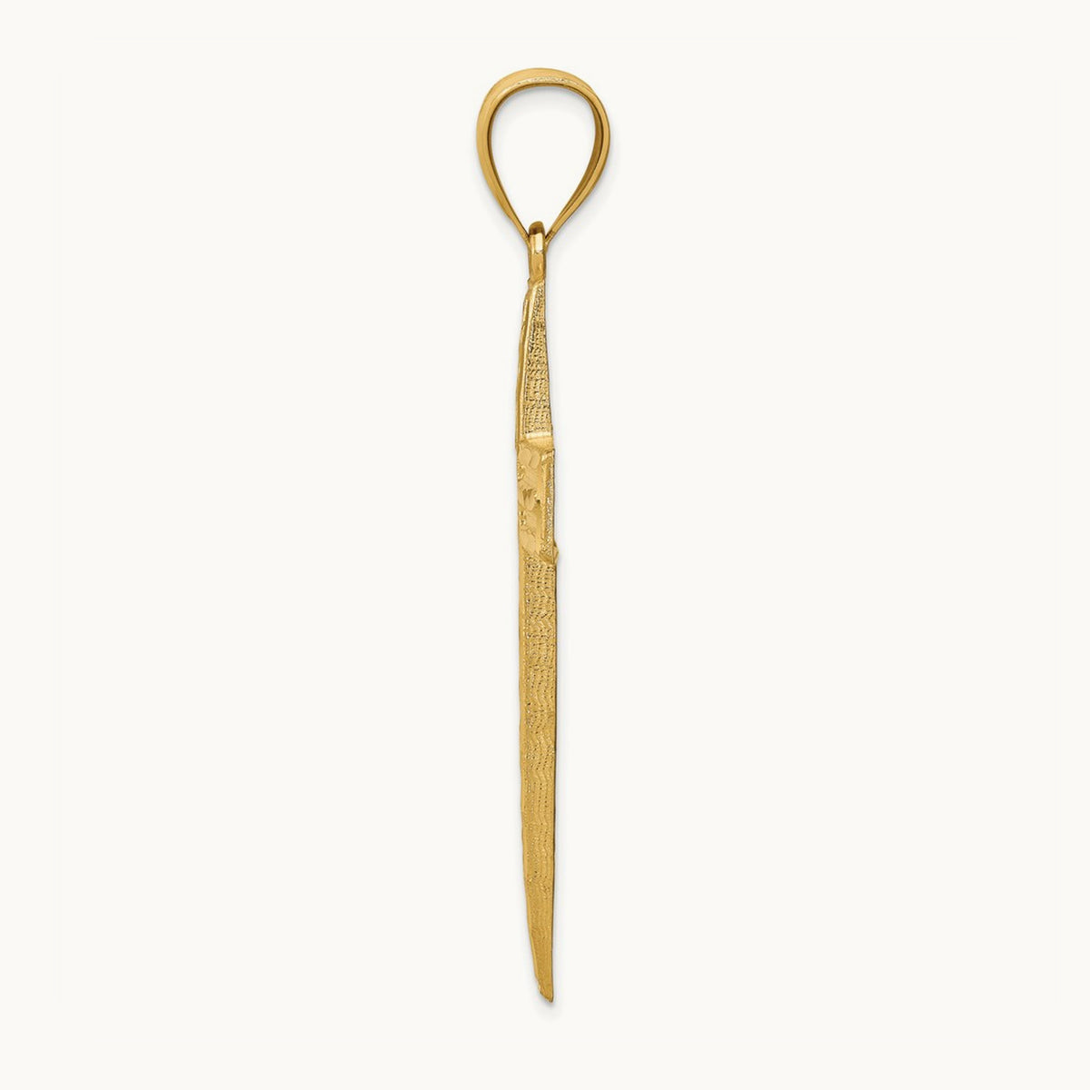 Diamond-cut Cross Pendant, 14K