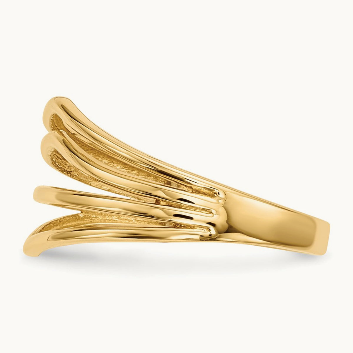 Polished 4-Bar Ring — 14K Yellow Gold, 7
