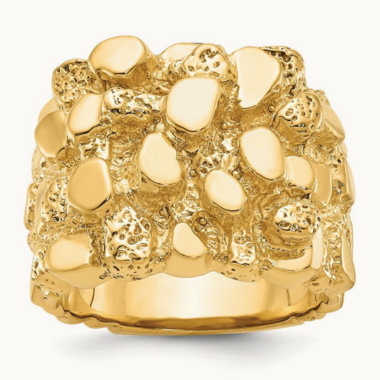 IBGoodman Men's Nugget Ring, 14K