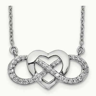 Infinity Heart Necklace, 0.20 ct tw Lab-Grown Diamond