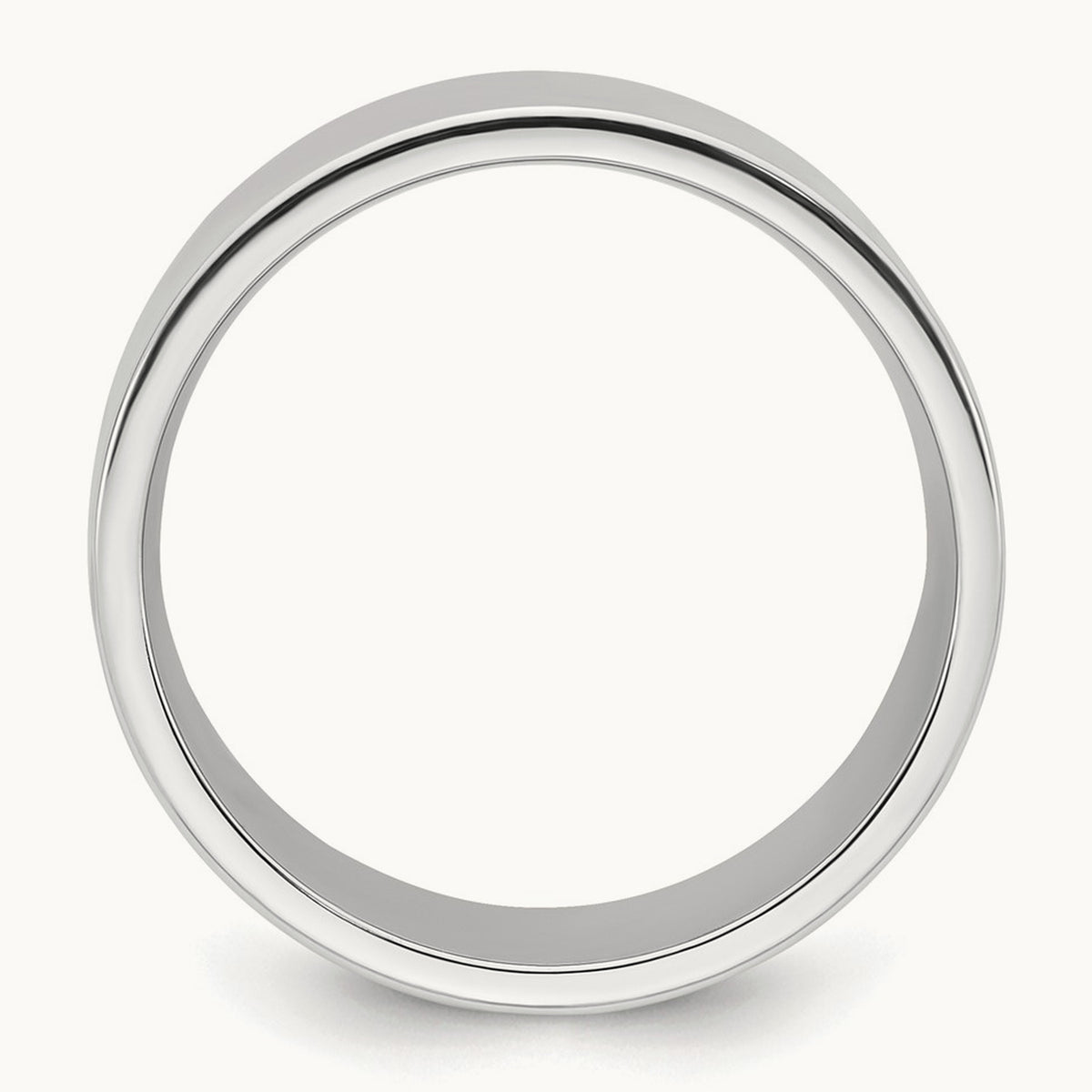 Standard Flat Comfort Fit Band, 12mm, 10K White Gold