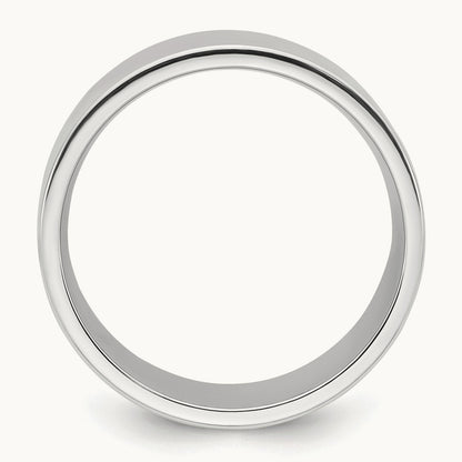 Standard Flat Comfort Fit Band, 12mm, 10K White Gold