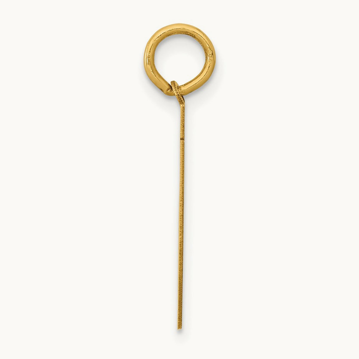 Medium Polished Number 71 Charm, 14K