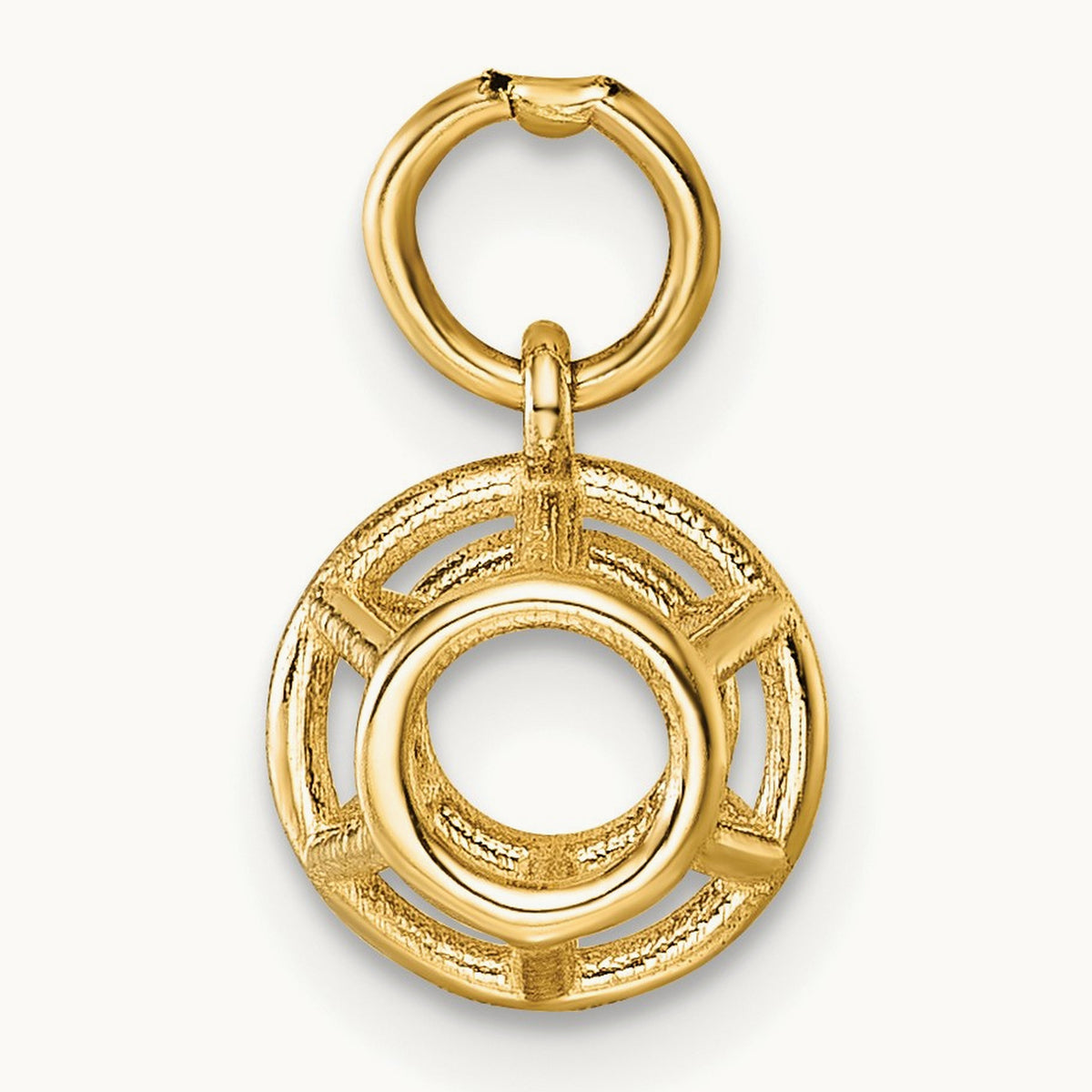 Polished Pentagonal Shape Pendant, 14K