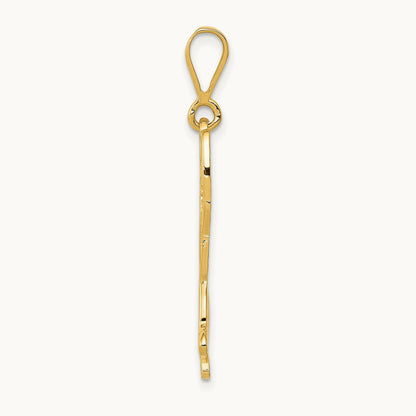 German Shepherd Pendant, 14K