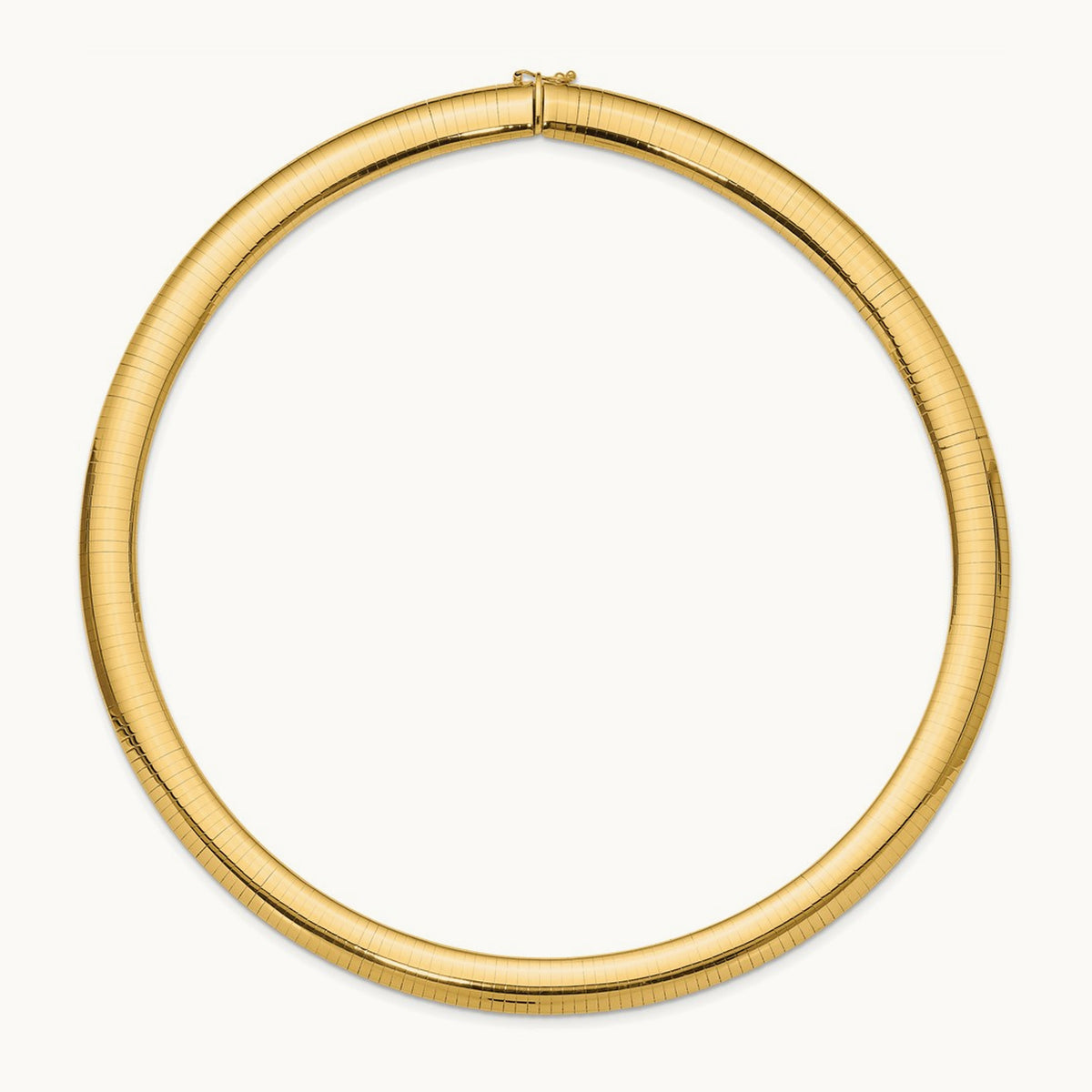 Domed Omega Necklace — 14K Yellow Gold, 18mm, 10mm