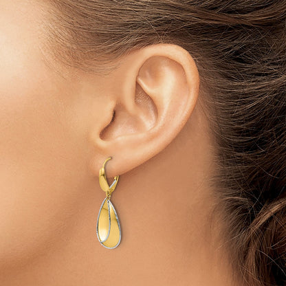 Polished / Dia-cut Dangle Leverback Earrings — Leslie's — photo set