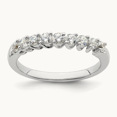 Twisted Prong 9 Stone Band — 1/2 ct, 7