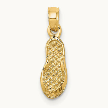 Single Flip-Flop Charm, 14K
