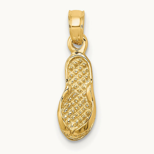 Single Flip-Flop Charm, 14K