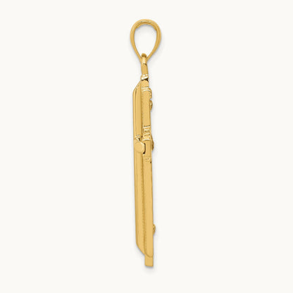 Polished Cross Pendant — 14K Yellow Gold