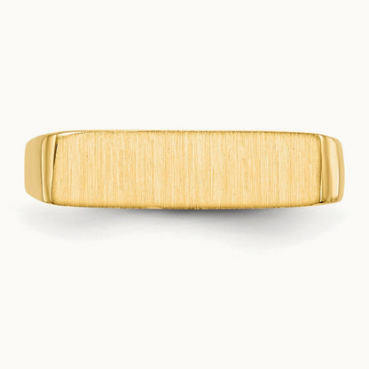 16.5x5. Closed Back Signet Ring, 0mm, 14K