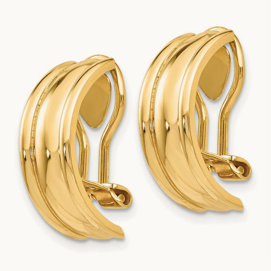 Fancy Non-pierced Earrings, 14K