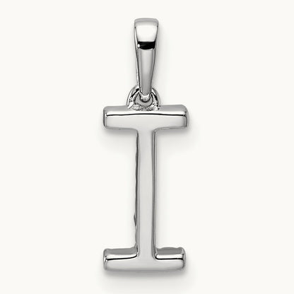 Diamond Letter I Initial Pendant, 14K White Gold