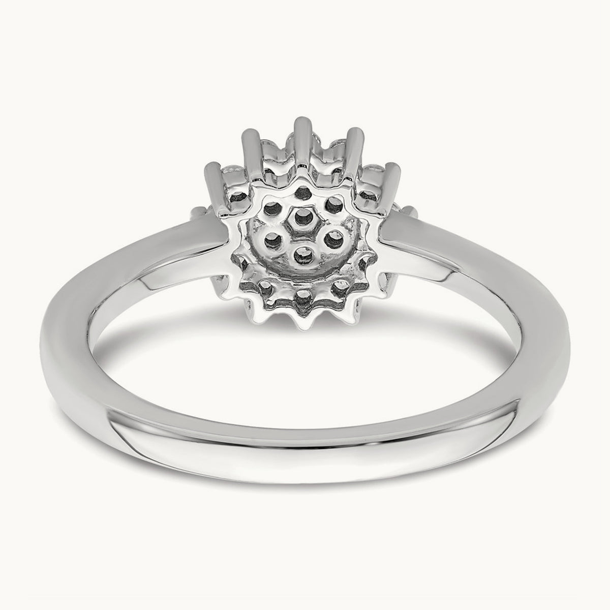 Cluster Ring, 0.25 ct tw Lab-Grown Diamond — 14K White Gold