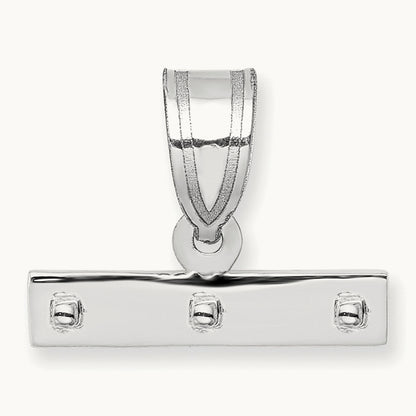 Medium Polished Top Charm, 14K White Gold