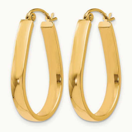 Polished Hinged Hoop Earrings, 10K — Leslie's