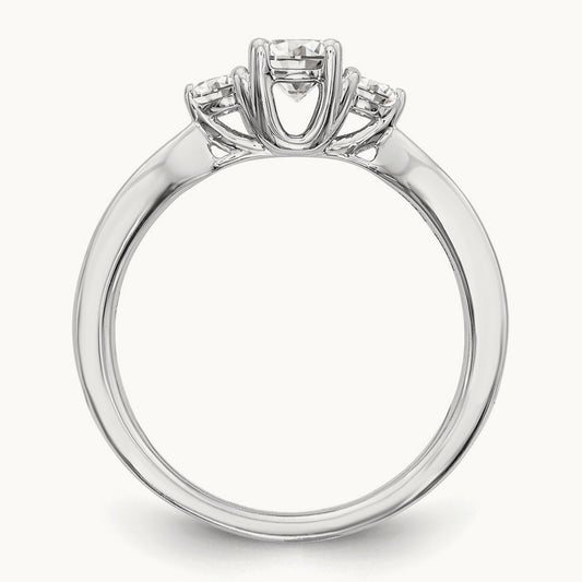 3 Stone Engagement Ring, 0.50 ct tw Lab-Grown Diamond