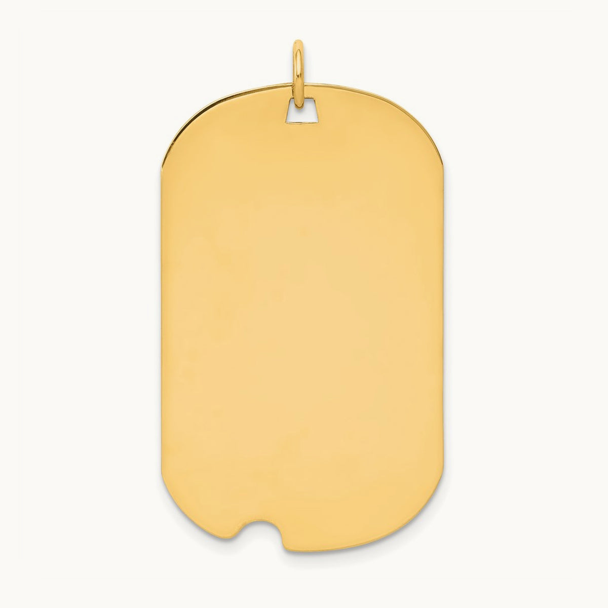 Plain .035 Gauge Engravable Dog Tag with Notch Disc Charm — 39mm