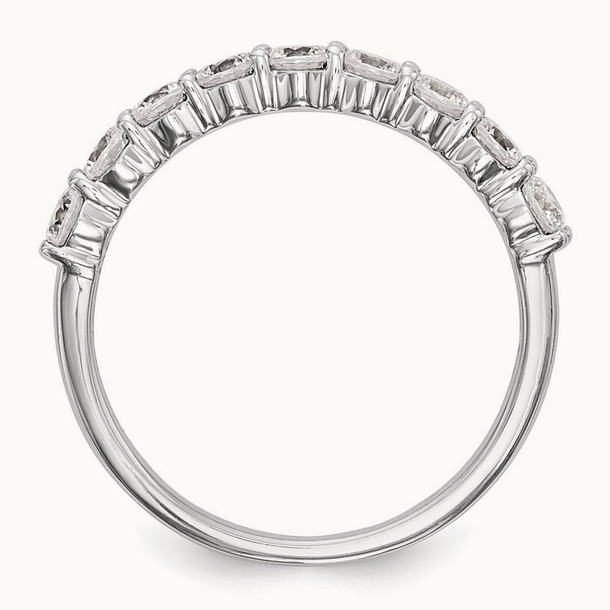 Diamond Wedding Band, 14K White Gold