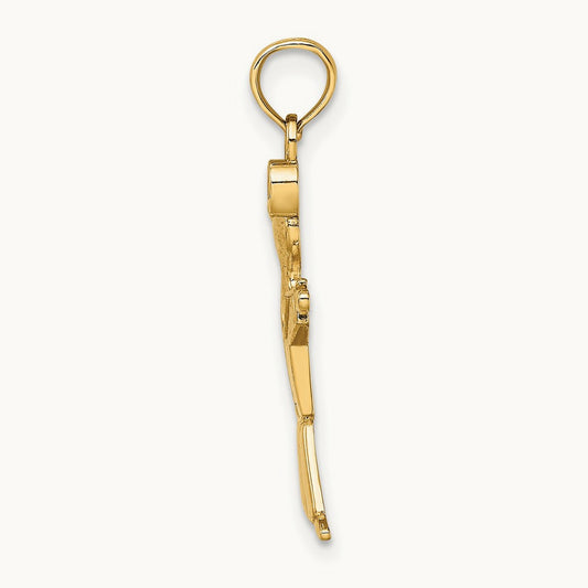 Polished Full Body Boy Charm, 14K