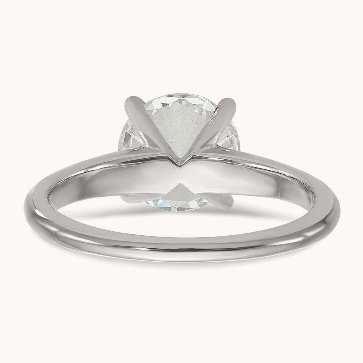 Round Solitaire Engagement Ring, 0.25-5.00 ct tw Lab-Grown Diamond — 2 ct, 14K White Gold