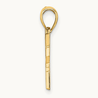 Cut-out New York Skyline with Taxi Charm, 14K
