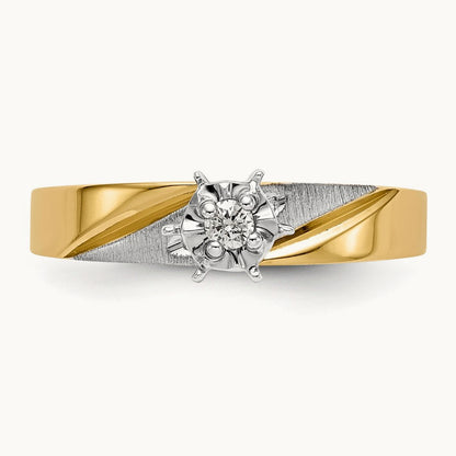 AA Quality Trio Complete Engagement Ring, 14K