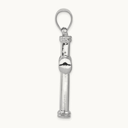 Hollow Cross Pendant, 14K White Gold
