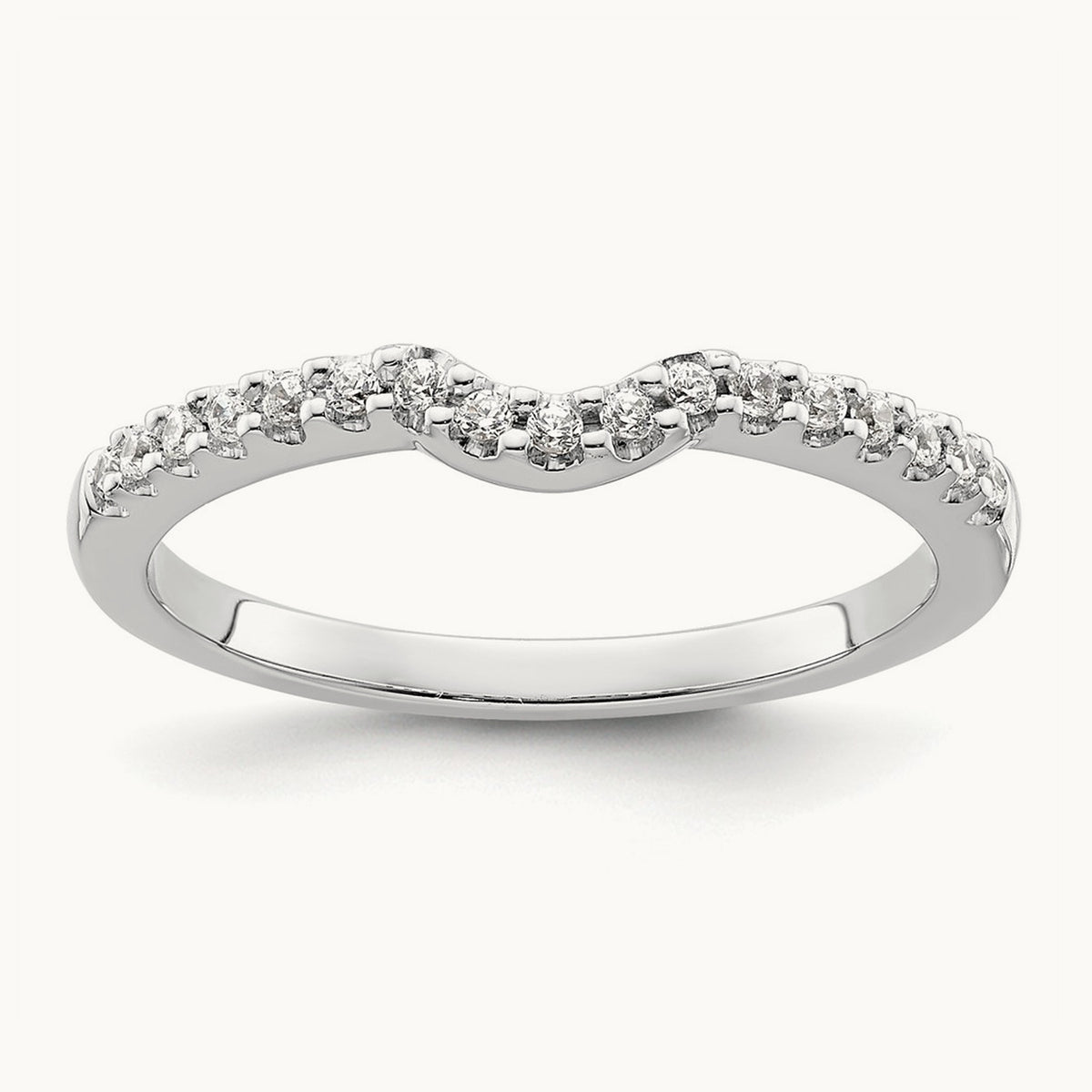 Diamond Wedding Band, 14K White Gold