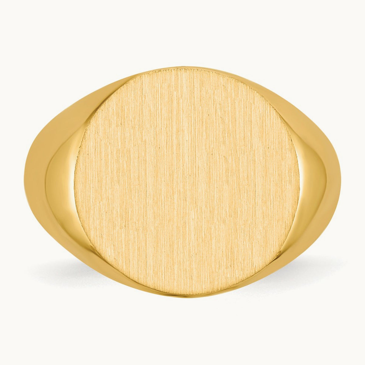 15.5x15. Closed Back Signet Ring, 0mm, 14K