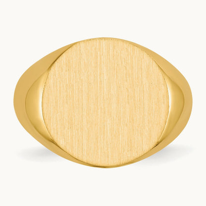 15.5x15. Closed Back Signet Ring, 0mm, 14K