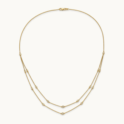 16 Station Necklace, 0.50 ct tw Lab-Grown Diamond — 14K Yellow Gold