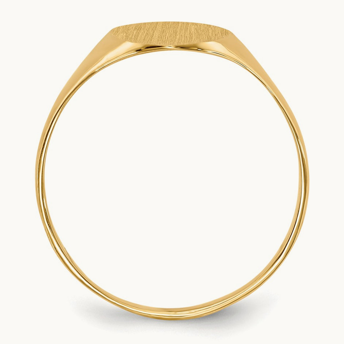 8.5x10. Closed Back Signet Ring, 0mm, 14K