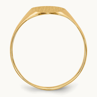 8.5x10. Closed Back Signet Ring, 0mm, 14K