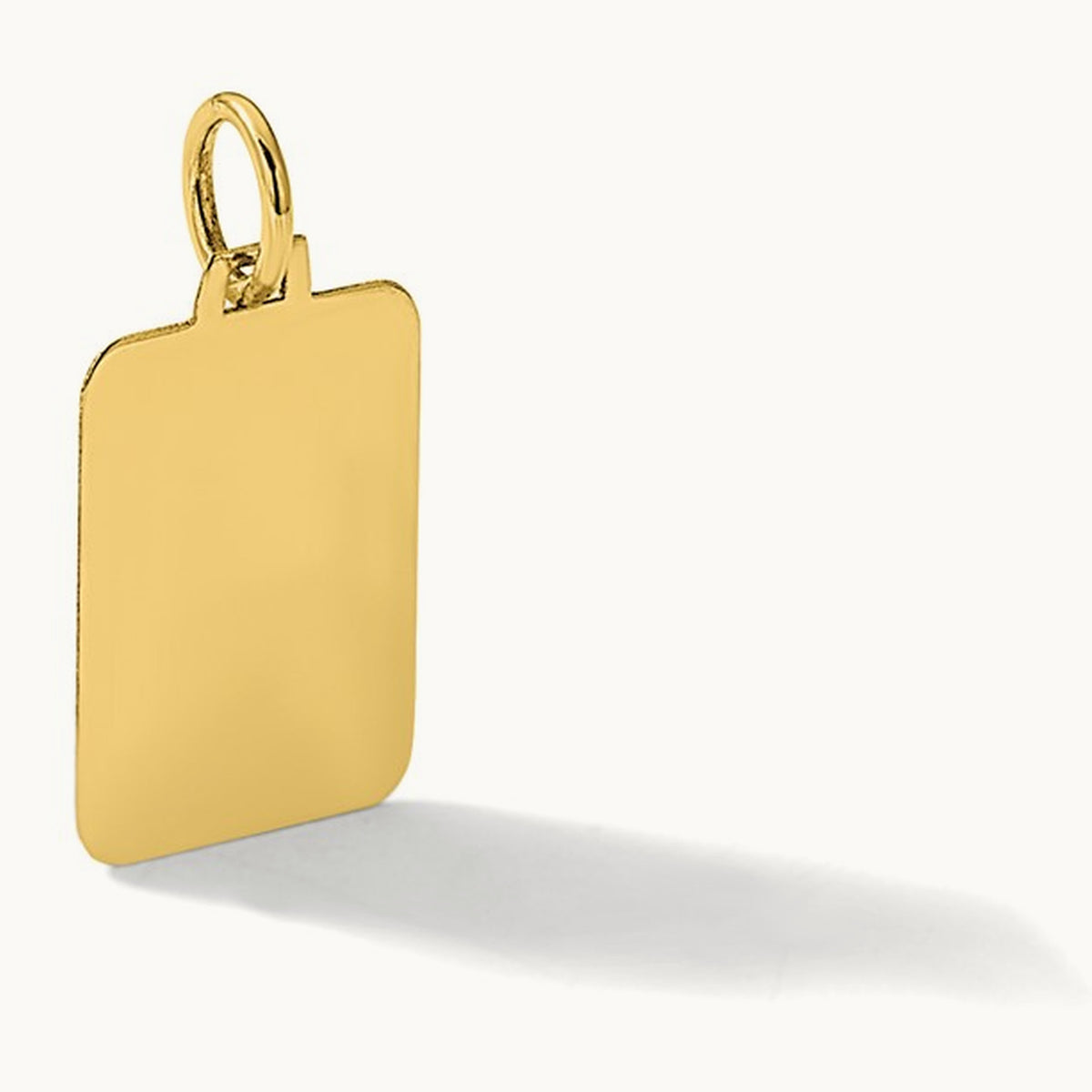 Plain .018 Gauge Engravable Rectangular Disc Charm — 20.5mm