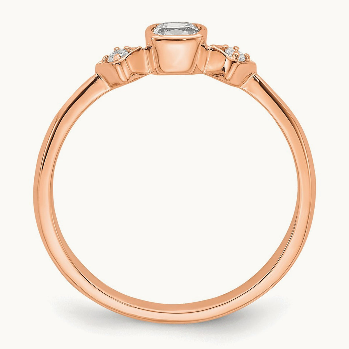 Petite Cushion Ring — 14K Rose Gold, 7