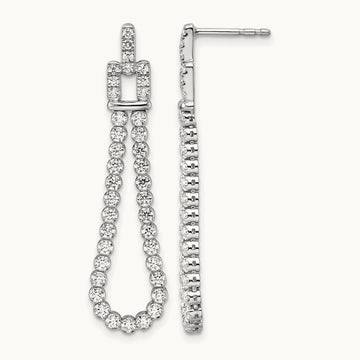 Dangle Loop Post Earrings, 1.50 ct tw Lab-Grown Diamond