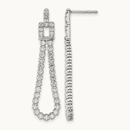 Dangle Loop Post Earrings, 1.50 ct tw Lab-Grown Diamond