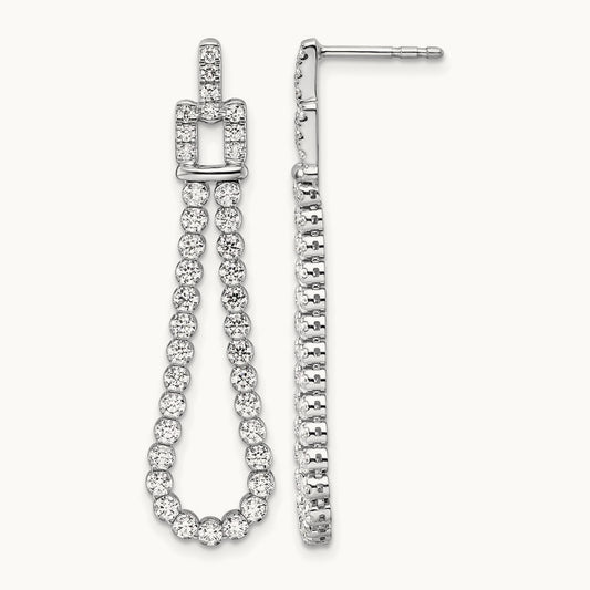 Dangle Loop Post Earrings, 1.50 ct tw Lab-Grown Diamond