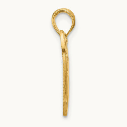 Polished Heart with Horse Pendant, 14K