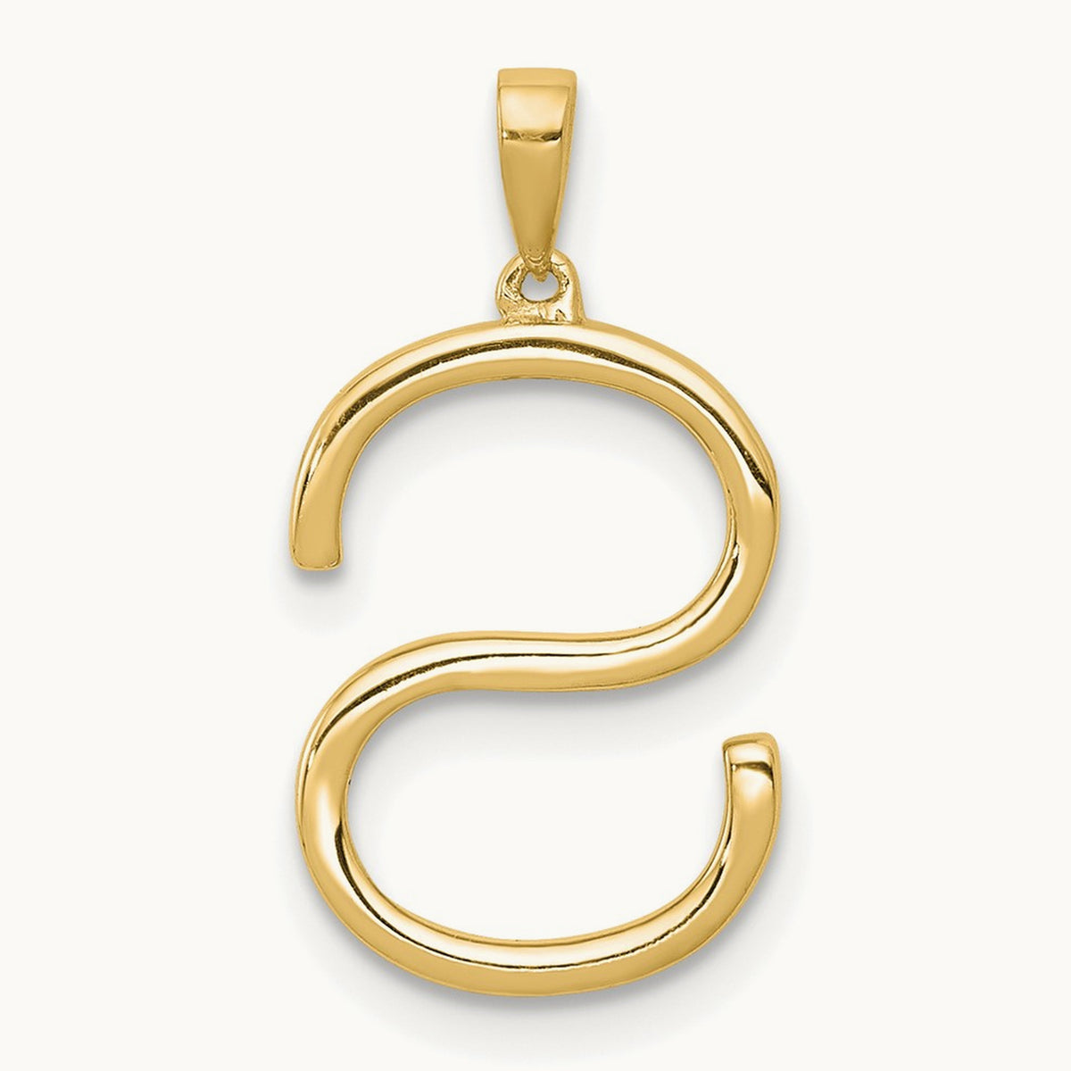 Diamond Letter S Initial Pendant, 14K