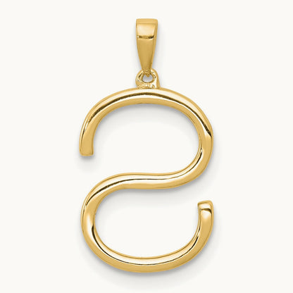Diamond Letter S Initial Pendant, 14K