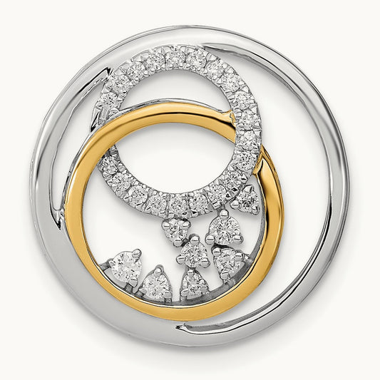 Circle Cluster Chain Slide, 0.20 ct tw Lab-Grown Diamond