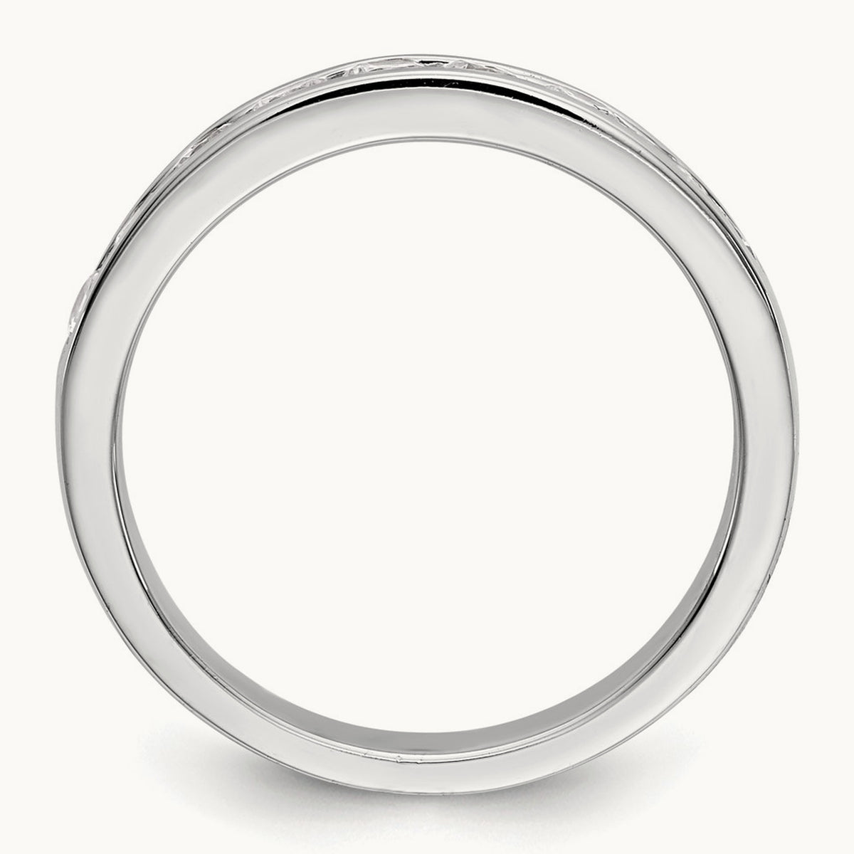 9- Stone Closed Channel Band Mounting, 2.7mm, 14K White Gold