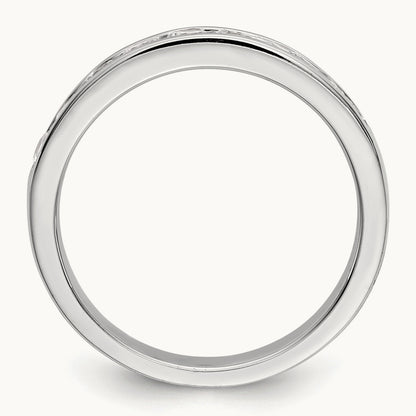 9- Stone Closed Channel Band Mounting, 2.7mm, 14K White Gold